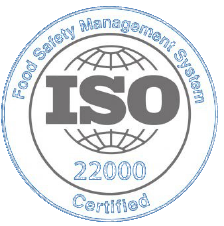 ISO 22000 certified — food safety management system