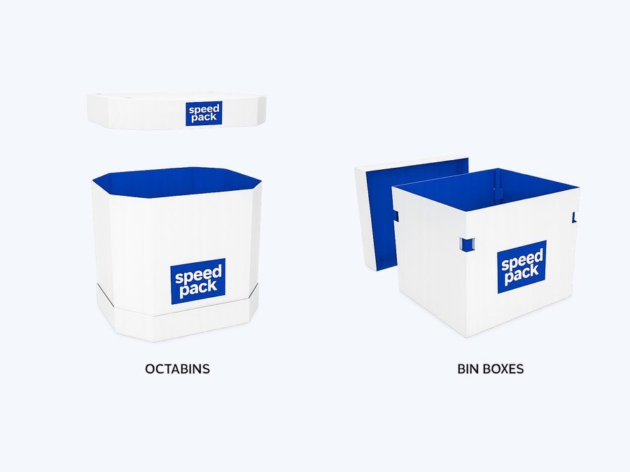 Speedpack octabin and Bin Box with lids